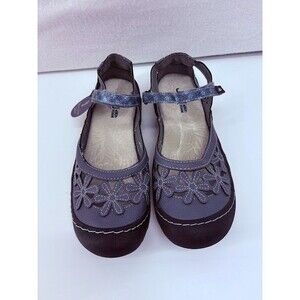 JBU Shoes  Women's 8M Wildflower Mary Jane Flat Navy Blue  Hook And Loop  NWT